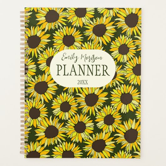Sonnenblumenkopf Sommersonne Blume Planer (Vorderseite)