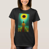 Sonnenblumenkorb Blume Frühjahr Wiese Natura T-Shirt (Vorderseite)