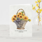 Sonnenblumenkorb Cousin 70. Geburtstag Karte (Gelbe Blume)