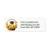 Sonnenblumenkorb Pekingese Hund (Vorne)