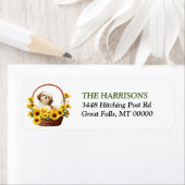 Sonnenblumenkorb Shih Tzu Dog Rücksendeadresse (Insitu)