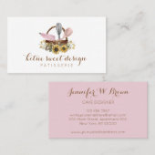 Sonnenblumenkorb Whisk Spoon Konditorei Bag Koch Visitenkarte (Vorne/Hinten)