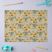 Sonnenblumenkörbe und kurvenförmige Dekoupage Seidenpapier (Basteln)