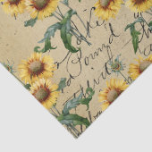 Sonnenblumenkörbe und kurvenförmige Dekoupage Seidenpapier (Detail)