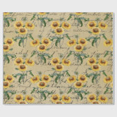 Sonnenblumenkörbe und -röschen geschenkpapier (Flach)