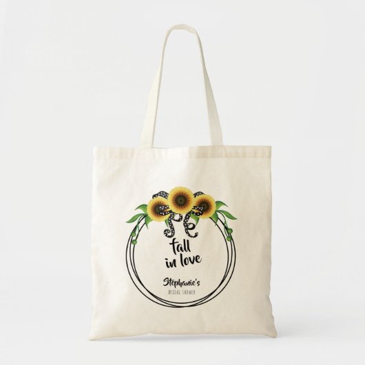 Sonnenblumenkranz-Brautparty Tragetasche (Vorne)