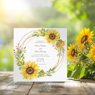 Sonnenblumenkranz Goldring Hochzeit