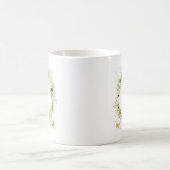 Sonnenblumenkranz mit Schmetterlingsmonogramm Kaffeetasse (Mittel)