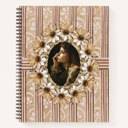 Sonnenblumenkranz rustikal notizblock (Vorderseite)