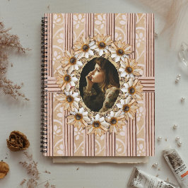 Sonnenblumenkranz rustikal notizblock