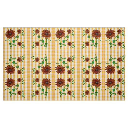 Sonnenblumenkreislauf Stoff (Fat Quarter (45,7 x 55,9 cm))