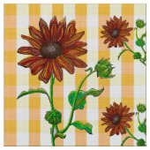 Sonnenblumenkreislauf Stoff (Nahaufnahme)