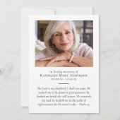 Sonnenblumenkreuz Feier zur Beerdigung des Lebens Einladung (Rückseite)