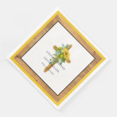 Sonnenblumenkreuz Serviette (Ecke)