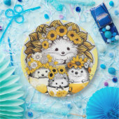 Sonnenblumenkronen Igel Picnic Pappteller (Party)