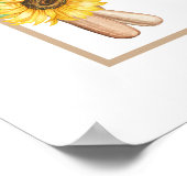 Sonnenblumenküche Brautparty Begrüßungszeichen Poster (Ecke)