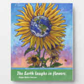 Sonnenblumenkunst Fotoplatte (Vorderseite)