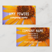 Sonnenblumenkunst gelb fröhlich zweiseitig visitenkarte (Vorne/Hinten)