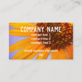 Sonnenblumenkunst gelb fröhlich zweiseitig visitenkarte (Rückseite)