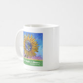 Sonnenblumenkunst Kaffeetasse (Vorderseite Links)