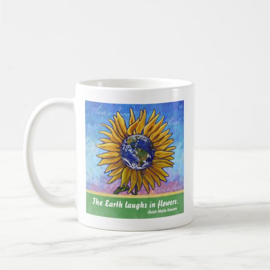 Sonnenblumenkunst Kaffeetasse (Links)
