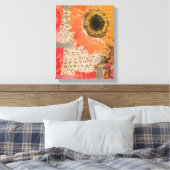 Sonnenblumenkunst Leinwanddruck (Insitu (Schlafzimmer))