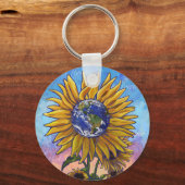 Sonnenblumenkunst Schlüsselanhänger (Vorderseite)