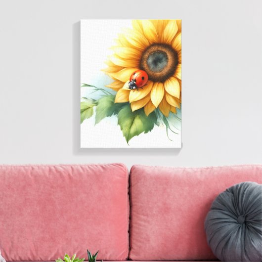 Sonnenblumenkunst - überdachte Leinwand (Insitu (Wohnzimmer))