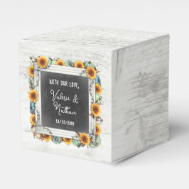 Sonnenblumenkürbis Rustikale Landfallernte Hochzei Geschenkschachtel