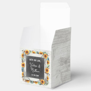 Sonnenblumenkürbis Rustikale Landfallernte Hochzei Geschenkschachtel