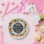 Sonnenblumenkürbis Rustikale Landfallernte Hochzei Pappteller (Party)