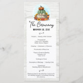 Sonnenblumenkürbis Rustikale Landfallernte Hochzei Programm (Vorderseite)