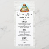 Sonnenblumenkürbis Rustikale Landfallfarm Menü Programm (Vorderseite)