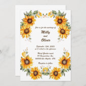 Sonnenblumenkurven: Personalisierte Einladung zum (Vorne/Hinten)