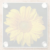 Sonnenblumenküste Glasuntersetzer (Rückseite)