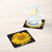 Sonnenblumenküste Rechteckiger Pappuntersetzer (Vor Ort)