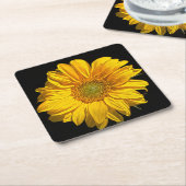 Sonnenblumenküste Rechteckiger Pappuntersetzer (angewinkelt)