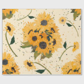 Sonnenblumenlächeln Geschenkpapier (Flach)