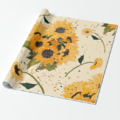 Sonnenblumenlächeln Geschenkpapier (Ungerollt)