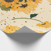 Sonnenblumenlächeln Geschenkpapier (Ecke)