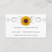 Sonnenblumenladen-Visitenkarte Visitenkarte (Rückseite)