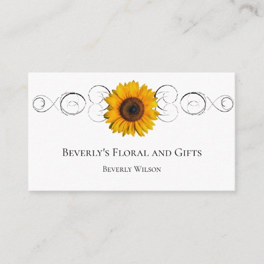 Sonnenblumenladen-Visitenkarte Visitenkarte (Vorderseite)