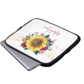 Sonnenblumenlampen Blütenfarbe Laptopschutzhülle (Vorne Knopf)