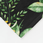 Sonnenblumenland in Schwarz Fleecedecke (Ecke)