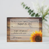 Sonnenblumenland-RSVP-Karte RSVP Karte (Stehend Vorderseite)