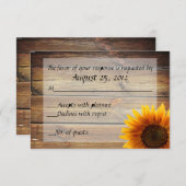 Sonnenblumenland-RSVP-Karte RSVP Karte (Vorne/Hinten)
