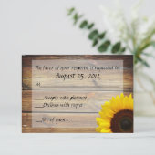 Sonnenblumenland-RSVP-Karte RSVP Karte (Stehend Vorderseite)