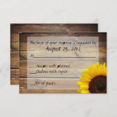 Sonnenblumenland-RSVP-Karte RSVP Karte (Vorne/Hinten)