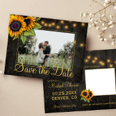 Sonnenblumenlandschaft Save the Date Hochzeit Ankündigungspostkarte