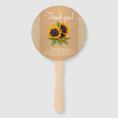 Sonnenblumenlandschaften begraben goldene Gastgesc Fächer (Rückseite)